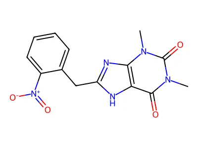 Theophylline, 8-(o-nitrobenzyl)- structure