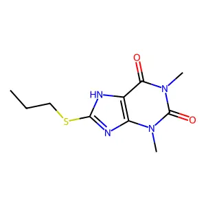 Theophylline, 8-propylthio- structure