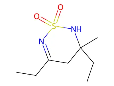 3,5-Diethyl-3-methyl-3,4-dihydro-1lambda~6~,2,6-thiadiazine-1,1(2H)-dione structure
