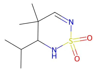 2H-1,2,6-Thiadiazine, 3,4-dihydro-4,4-dimethyl-3-isopropyl-, 1,1-dioxide structure