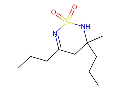 3-Methyl-3,5-dipropyl-3,4-dihydro-1lambda~6~,2,6-thiadiazine-1,1(2H)-dione structure
