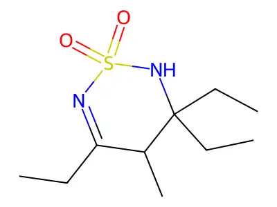 3,3,5-Triethyl-4-methyl-3,4-dihydro-1lambda~6~,2,6-thiadiazine-1,1(2H)-dione structure