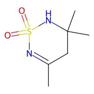2H-1,2,6-Thiadiazine, 3,4-dihydro-3,3,5-trimethyl-, 1,1-dioxide structure