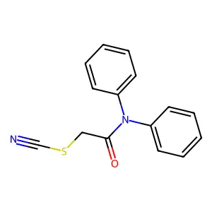Thiocyanic acid, diphenylcarbamoylmethyl ester structure