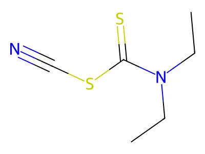 Thiocyanic acid, ester with diethyldithiocarbamate structure