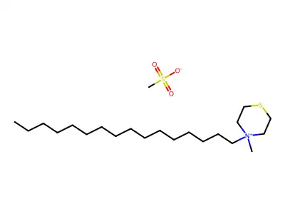 Thiomorpholinium, 4-hexadecyl-4-methyl-, methanesulfonate structure