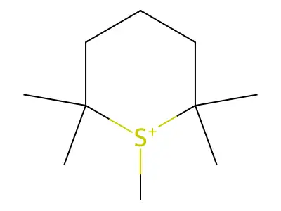 Thiopyrylium, hexahydro-1,2,2,6,6-pentamethyl- structure