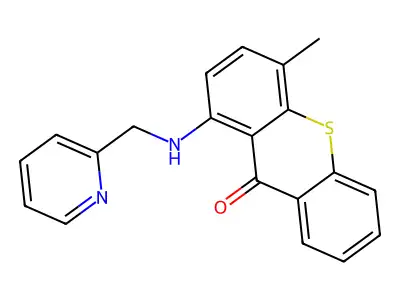 Thioxanthen-9-one, 4-methyl-1-(2-pyridylmethylamino)- structure