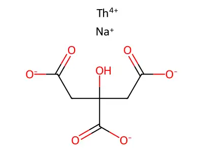 1,2,3-propanetricarboxylic acid, 2-hydroxy-, sodium thorium salt structure