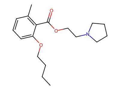 2-(Pyrrolidin-1-yl)ethyl 2-butoxy-6-methylbenzoate structure