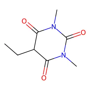 1,3-Dimethyl-5-ethylbarbituric acid structure