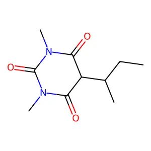 Barbituric acid, 5-sec-butyl-1,3-dimethyl- structure
