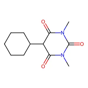 5-Cyclohexyl-1,3-dimethylbarbituric acid structure