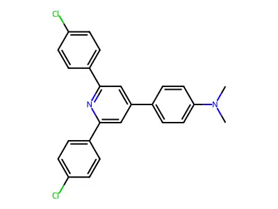 4-(2,6-Bis(4-chlorophenyl)-4-pyridyl)-N,N-dimethylaniline structure