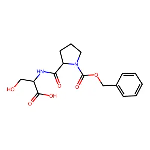 1-((Benzyloxy)carbonyl)prolylserine structure