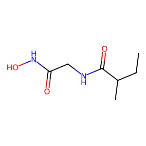 (+-)-N-(2-(Hydroxyamino)-2-oxoethyl)-2-methylbutanamide structure