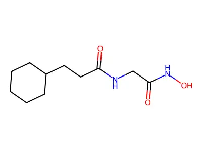 Cyclohexanepropanamide, N-(2-(hydroxyamino)-2-oxoethyl)- structure