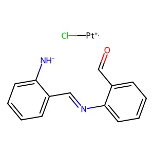 Chloroplatinum(1+);[2-[(2-formylphenyl)iminomethyl]phenyl]azanide structure