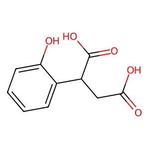 (2R)-2-(2-hydroxyphenyl)butanedioic acid structure