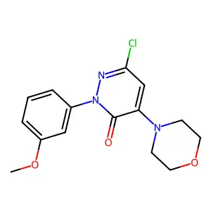 3(2H)-Pyridazinone, 6-chloro-2-(3-methoxyphenyl)-4-(4-morpholinyl)- structure