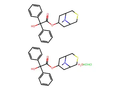 3-Thiatropyl benzilate, hydrochloride 1/2H2O structure