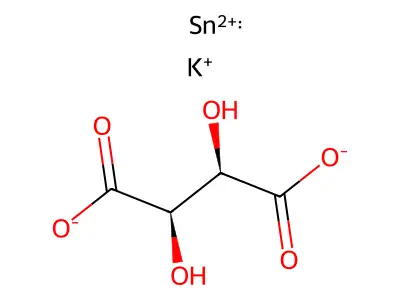 Tin potassium tartrate structure