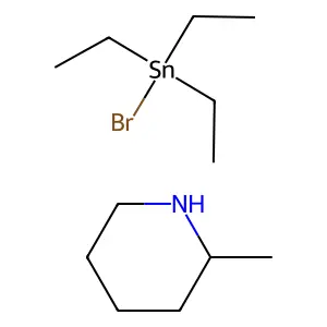 Stannane, bromotriethyl-, compd. with 2-pipecoline (1:1) structure