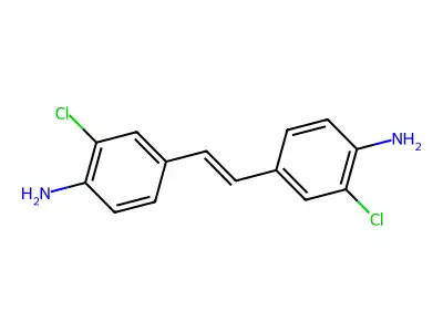 4-[2-(4-Amino-3-chlorophenyl)ethenyl]-2-chloroaniline structure