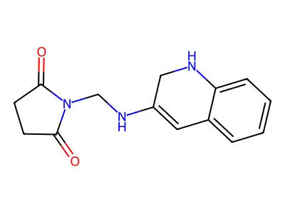 1-(((1,2-Dihydro-3-quinolinyl)amino)methyl)-2,5-pyrrolidinedione structure