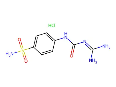 Sulfanilamide, N(sup 4)-(amidinocarbamoyl)-, hydrochloride structure