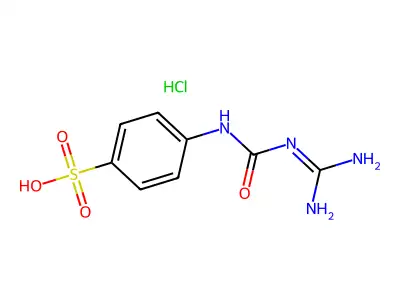 Sulfanilic acid, N-(amidinocarbamoyl)-, hydrochloride structure