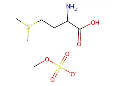 Sulfonium, (3-amino-3-carboxypropyl)dimethyl-, methyl sulfate (1:1) structure