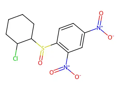 1-(2-Chlorocyclohexane-1-sulfinyl)-2,4-dinitrobenzene structure