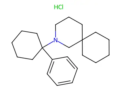Spiro(cyclohexane-1,3'-piperidine), 3'-(1-phenylcyclohexyl)-, hydrochloride structure