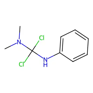 二氯-N,N-二甲基-N'-苯基甲二胺 structure