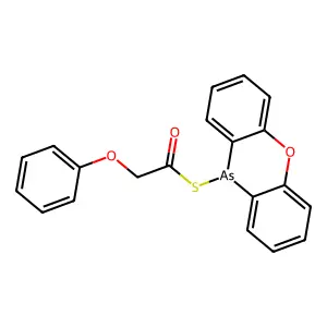 Phenoxarsine, 10-((phenoxyacetyl)thio)- structure