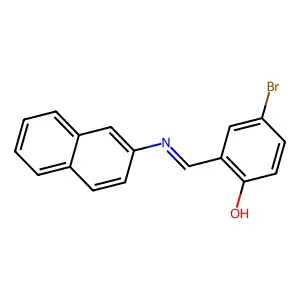 4-Bromo-2-[(2-naphthylimino)methyl]phenol structure