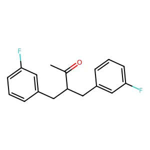 4-(3-Fluorophenyl)-3-[(3-fluorophenyl)methyl]butan-2-one structure