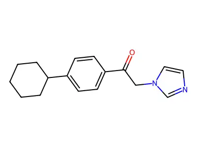 Ethanone, 1-(4-cyclohexylphenyl)-2-(1H-imidazol-1-yl)- structure