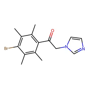 Acetophenone, 4'-bromo-2-(1-imidazolyl)-2',3',5',6'-tetramethyl- structure