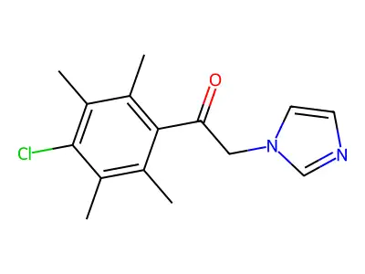 Ethanone, 1-(4-chloro-2,3,5,6-tetramethylphenyl)-2-(1H-imidazol-1-yl)- structure