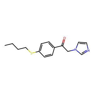 Acetophenone, 4'-(butylthio)-2-(1-imidazolyl)- structure