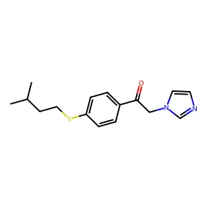 Acetophenone, 2-(1-imidazolyl)-4'-(isopentylthio)- structure