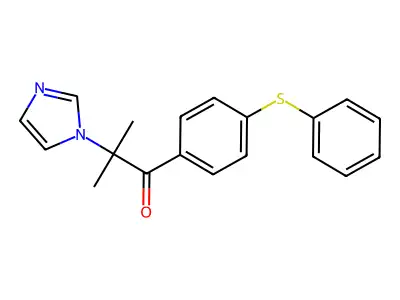 Propiophenone, 2-(1-imidazolyl)-2-methyl-4'-(phenylthio)- structure