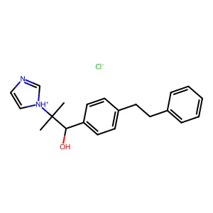 Benzyl alcohol, alpha-(2-(1-imidazolyl)-2-propyl)-4-phenethyl-, hydrochloride structure