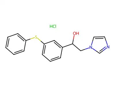 1-Imidazoleethanol, alpha-(m-phenylthiophenyl)-, monohydrochloride structure