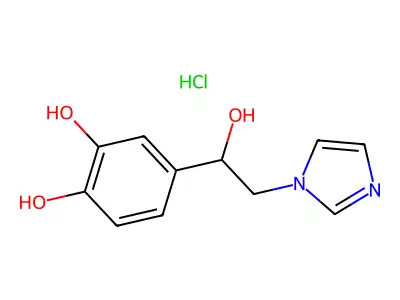 Imidazole-1-ethanol, alpha-(3,4-dihydroxyphenyl)-, monohydrochloride structure