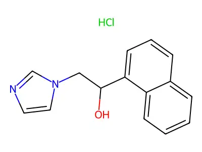 1-Imidazoleethanol, alpha-(1-naphthyl)-, hydrochloride structure