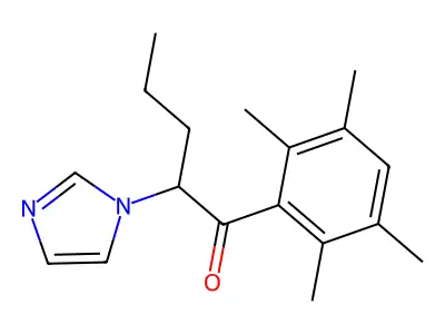 2-(1H-Imidazol-1-yl)-1-(2,3,5,6-tetramethylphenyl)pentan-1-one structure