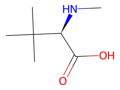 3,3-二甲基-2-(甲氨基)丁酸 structure